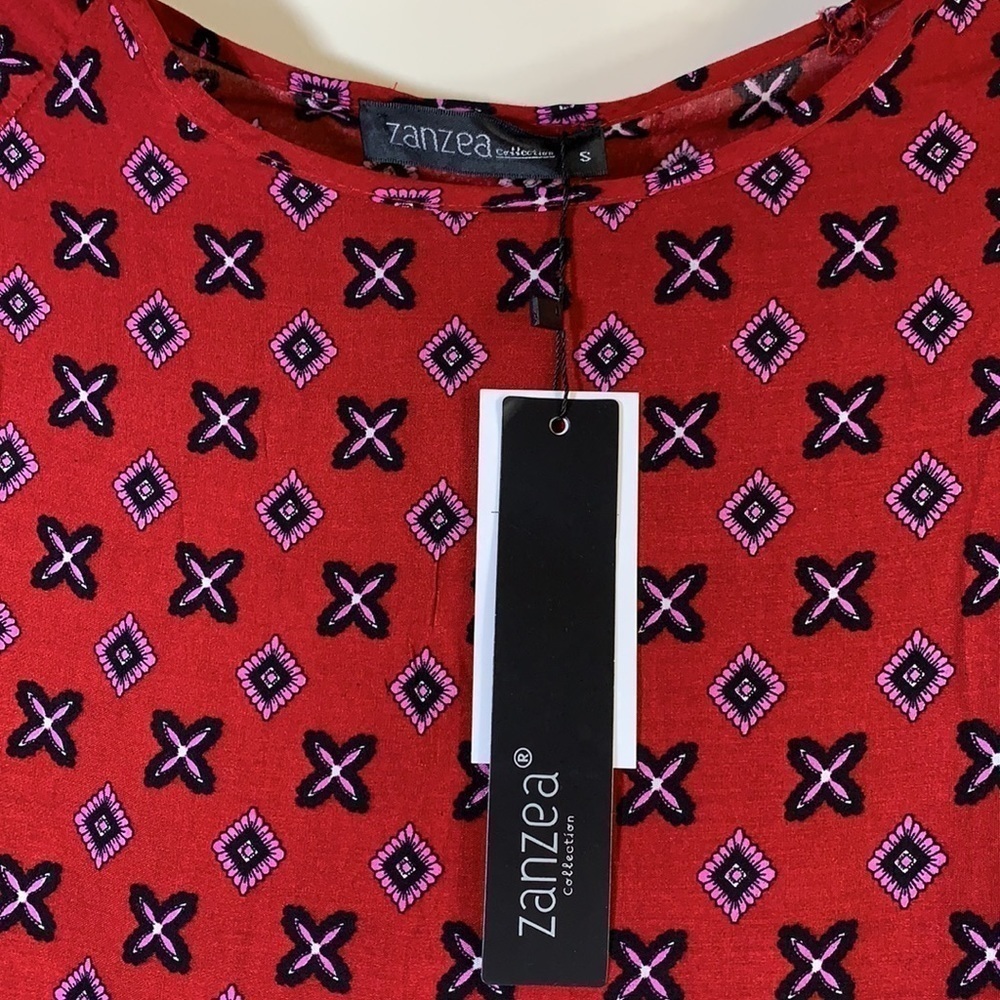 ZANZEA Floral Print Loose Casual Mini Shift Dress. S. NWT. - Picture 3 of 9